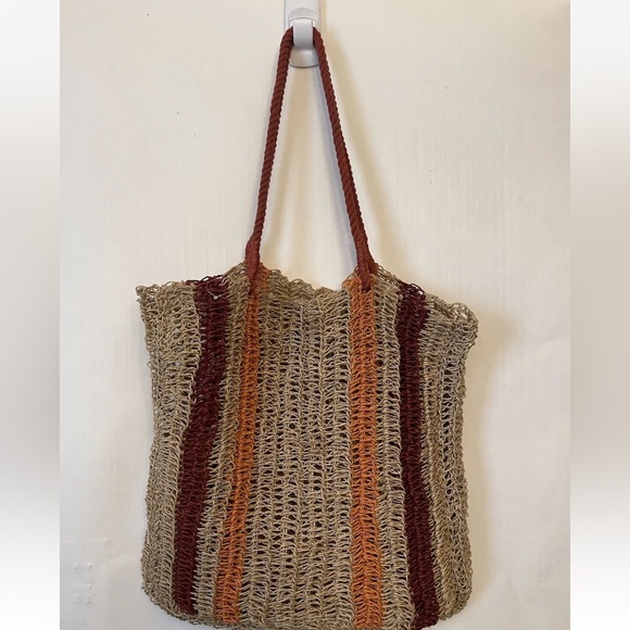 Free People Under The Palm Woven Tote Bag NWT! - Picture 3 of 4